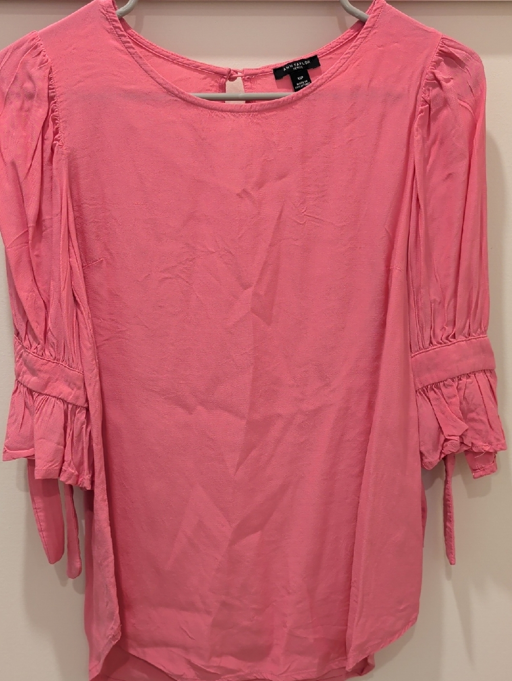 Ann Taylor Petite Coral Pink Shell Top